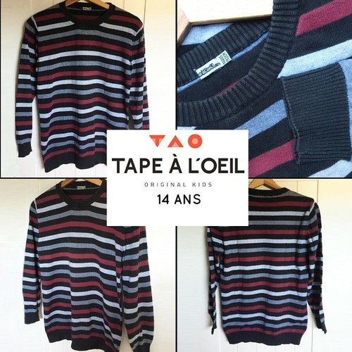 Pull rayé tape oeil 14 - pull,