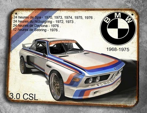 Plaque metal vintage bmw - vintage,