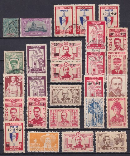 Indochine-Lot-Timbres