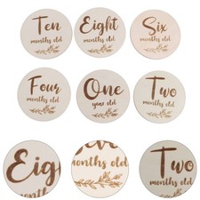  6pcs en bois bébé mensuel