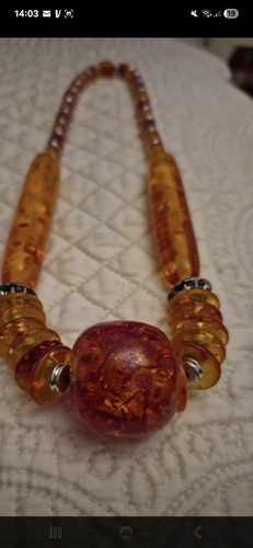 Collier ambre ancien - ambre,