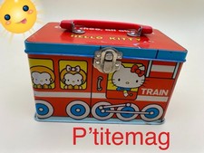 Ancienne boîte métal Train Hello kitty  Choo Choo,all Aboard SANRIO 1976 Japan