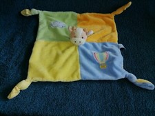 Doudou plat vache vert orange