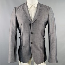 COMME Des GARCONS Taille M Veste De Sport En Mohair Gris À Revers Notch