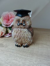 COLLECTION TIRELIRE - Chouette Sage- Terre Cuite - Vintage