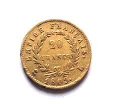 Très rare et très belle pièce de 20 francs or 1809 L Napoleon I