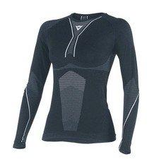 Dainese T-shirt Technique Femme D-Core Dry LS Noir/Blanc