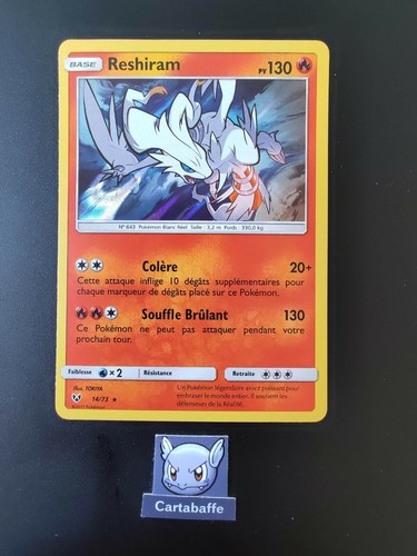 Carte pokémon reshiram - carte,