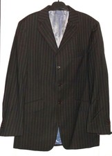 Jolie veste de costume homme noir rayé BALMAIN T 50 TBE