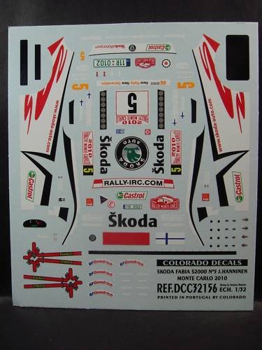 Decals skoda fabia - 1/32, s2000