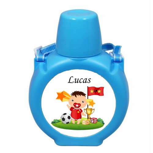 Gourde bleue garcon foot - bleue,
