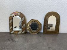 3 petits miroir laiton cuivre