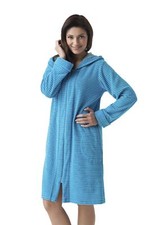 Peignoir/Robe de Chambre Tendance en Coton Souple avec Poches Zip et Capuche ...