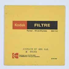 Kodak filtre acetate 40 Jaune 4X4 in.