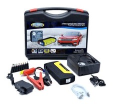 Kit Démarreur d'Urgence 16800mAh 12V Portable Rescue Booster et Gonfleur Pneus