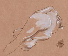 Nu nude dessin original S06