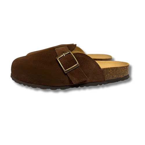 Sabots liège daim marron - sabots,