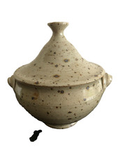 Ancienne soupière en grès pyrité , Vintage, signature  à identifier années 50 60