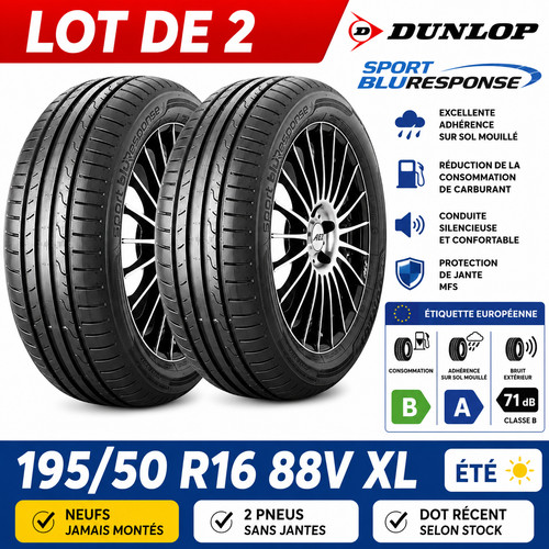 Lot pneus dunlop - de,