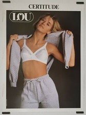 Lou certitude Circa 1980 Affiche Originale Lingerie Mode