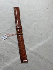 bracelet montre véritable Cuir (peau iguane) 16 mm  Couleur Châtain Clair