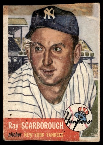 1953 topps ray scarborough - 1953,