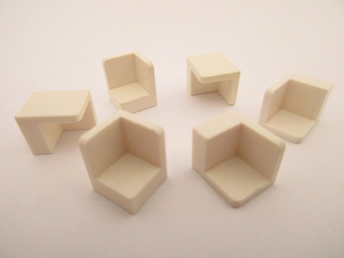 Lego white panel corner - white,