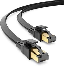 Câble Ethernet Réseau RJ45 Cat8 40Gbps 2000MHz Plat Noir 1m à 20m LAN PC Gaming