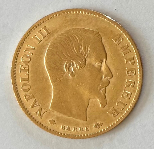Pièce francs demi - francs, or