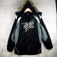 Airness Sport Veste Parka Homme 16 Noir Gris Capuche Fourrure Hiver Ski Zippée