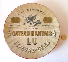 BOITE À GATEAUX EN CARTON VERS 1910 À LA RENOMMÉE LU LEFÈVRE UTILE