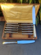 François Frionnet Coffret de 12 Couteaux Louis XVI Ruban Croisé 