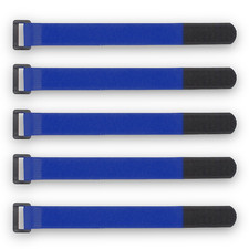 ✅ 5x Sangles de Fixation Vélo Copter Drone Avion Ceinture Velcro Bleu 30cm ✅