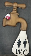 plaque robinet "toilettes WC " 30*18 cm 17297