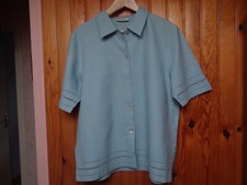 Chemisier-veste, taille 44, marque "Anne Weyburn", bleu ciel