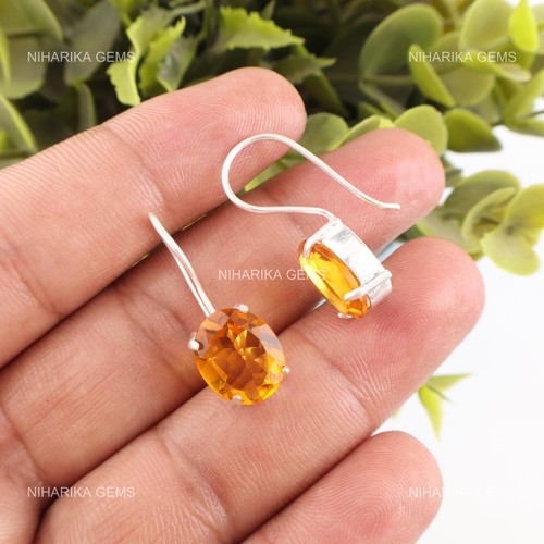 Citrine pierre précieuse - pierre, 925