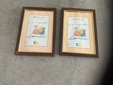 2 cadres photos bois foncé