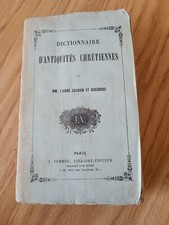 Livre Dictionnaire d'Antiquités Chrétiennes de 1840 (L2B)
