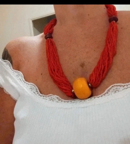 Collier ancien corail - collier,