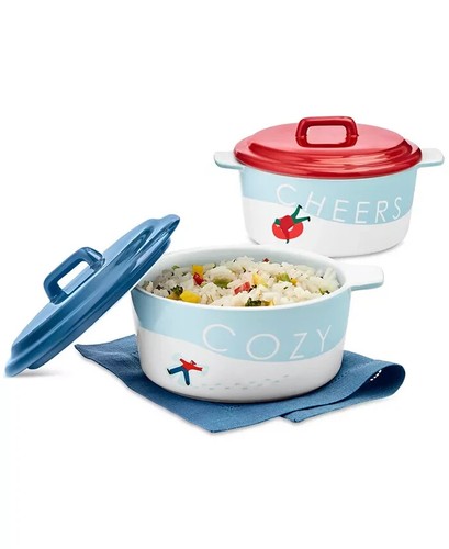 Stoneware cocottes set - set, of