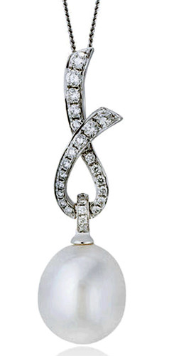 Pendentif blanc 14k - blanc, avec