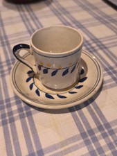 GIEN 1 ANCIENNE TASSE ET SOUCOUPE A CAFE FAIENCE 
