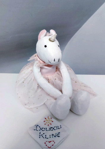 Peluche doudou licorne - licorne, blanc