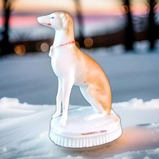 Figurine chien levrier italien en porcelaine allemande vintage