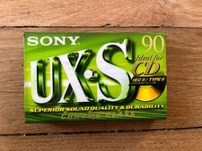SONY UXS 90 POSITION CHROME IEC II / Type II AUDIO CASSETTE NEW SEALED