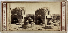Italie, Pompéi, Four de la boulangerie, Vintage albumen print, ca.1870, Stéréo T