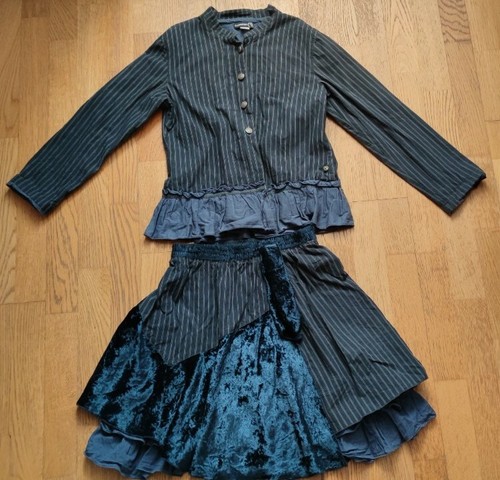 Ensemble veste jupe jean - ensemble,