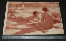 PHOTO IMPRIMEE ANNEES 1930 ART PEINTURE LUCIEN MADRASSI PENDANT L'ETE