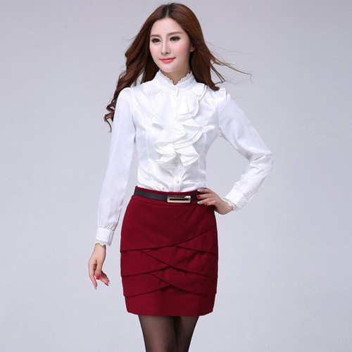 Femme chemise volants - chemise, à