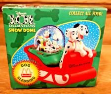 Boule de neige Noël figurine statue 101 dalmatiens en traineau- Disney's - 1996